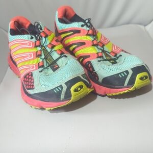 Salomon Women's Athletic Shoes in Mint and Coral